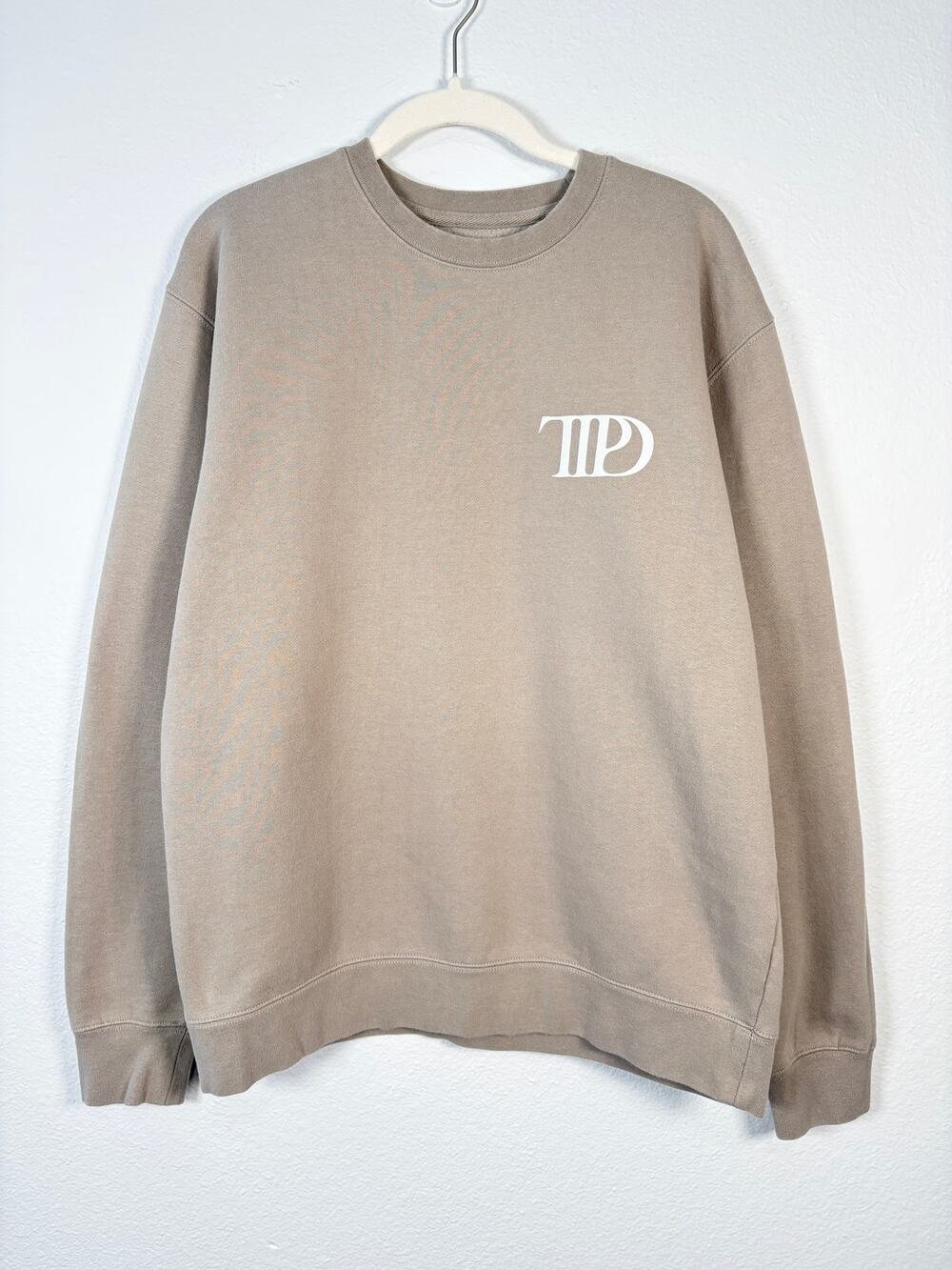Taylor Swift Neutral Brown TTPD The Tortured Poets Department Crew Sweatshirt